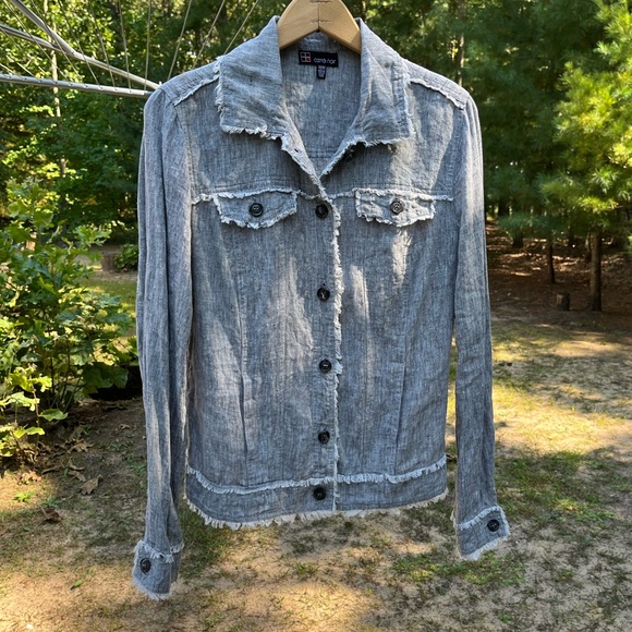 Carré Noir 100% Linen Jacket - Picture 1 of 16